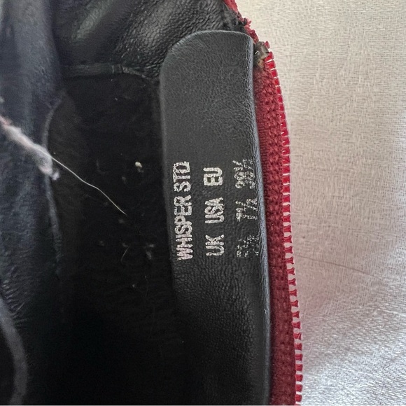 Hotter Whisper Stylish Red Suede Boots. Zipper. Like new. 71/2. - Picture 3 of 8